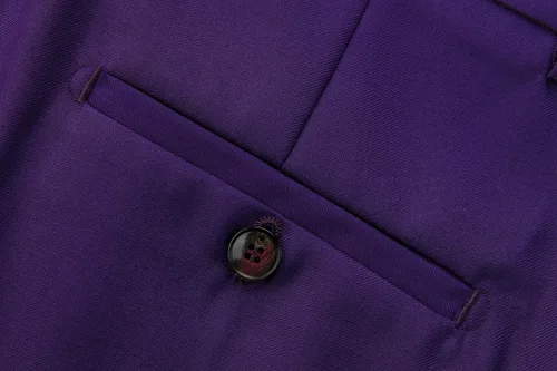 Vista 6 de MOGU Traje ajustado de 2 piezas para hombre, para baile de graduación, negocios, boda, baile (chaqueta de traje + pantalones)