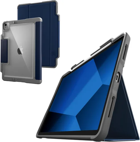 Vista 9 de STM Dux Plus para iPad Air de 11 pulgadas (M4/M3/M2/5ª/4ª generación): ultra protector, ligero con parte trasera transparente, soporte para lápiz