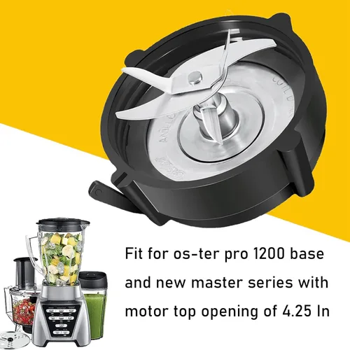 Vista 4 de Pro 1200 Blender Blade compatible con licuadoras Oster Pro 1200 con junta tórica de goma para piezas de repuesto Oster Pro 1200 Blender
