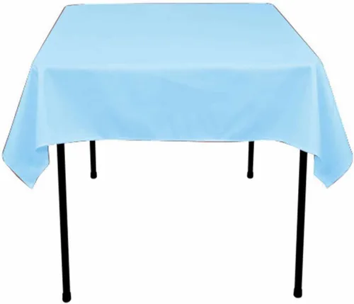 Vista 19 de Mantel cuadrado de poliéster 72"x72" (azul Acqua)