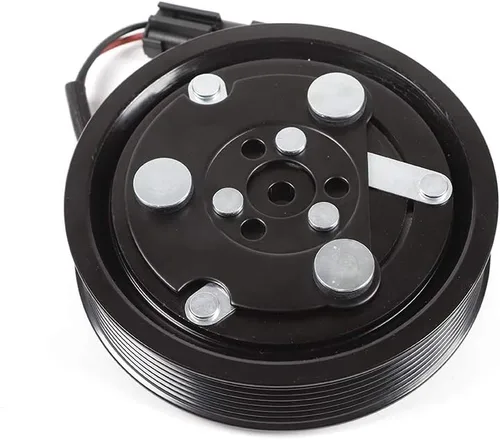 Vista 3 de Kit de embrague de compresor de CA para cubo de bobina de polea (7 poleas de ranura, rodamiento, bobina, placa) se adapta a 1996-2002 para Dodge RAM