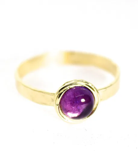 Vista 52 de Anillo de oro de piedras preciosas, anillo de piedra chapada en oro de 14 quilates, anillo de piedra apilable, anillo de oro de piedra pequeña