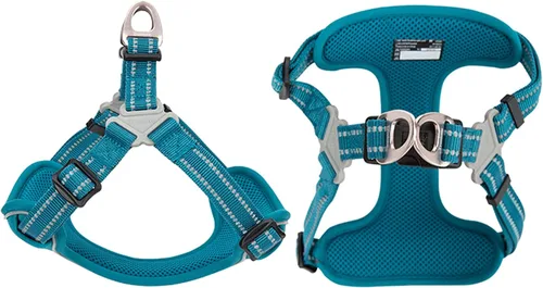 Vista 4 de TRUE LOVE Truelove - Arnés para perro TLH5991, chaleco de seguridad antitirones, arnés reflectante para mayor comodidad y menos tirones para Azul