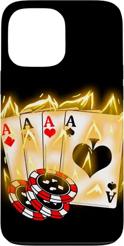Vista 24 de Burning Four Aces Poker Cool Quad Aces Poker Player Gift Case for iPhone 17