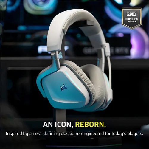 Vista 2 de Corsair Void v2 - Auriculares inalámbricos para juegos con Bluetooth para PC, PS5, PS4, Switch, móvil, Dolby Atmos, batería de 70 horas, doble