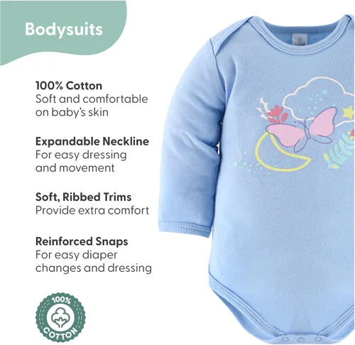 Vista 2 de The Peanutshell Juego de regalo de canastilla para bebé, 30 piezas, ropa de bebé niña recién nacida a 9 meses, mariposa morada