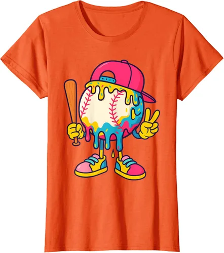 Vista 16 de Camiseta de béisbol Ice Cream Drip Youth Back To School Baseball Stuff