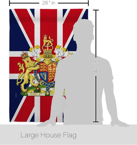 Vista 2 de Escudo de armas Bandera de la casa del Reino Unido, dulce vida, simpatía, recuerdo, conmemorativo, duelo, amor, apoyo, emoción, posible, bandera