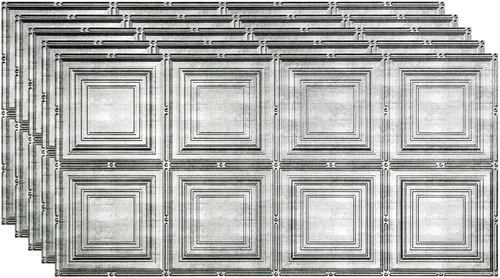 Vista 10 de FASÄDE Panel de techo decorativo de vinilo para retrato en blanco mate (muestra de 12 x 12 pulgadas)