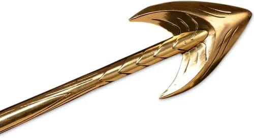 Vista 4 de Sword Valley Sea King Poseidón Tridente - Tridente ornamental con runas grabadas – Acero inoxidable, 180cm/70.87" de longitud