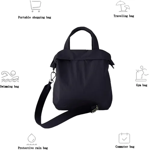 Vista 3 de GVOULL Bolso Hobo de 19L 2.0 con 2 correas impermeable para mujer, bolsa de gimnasio, bolsas cruzadas múltiples