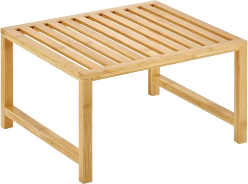 Vista 8 de mDesign Estante de almacenamiento apilable de madera, organizador de alimentos y cocina para gabinetes, estantes de despensa, encimera, gabinete
