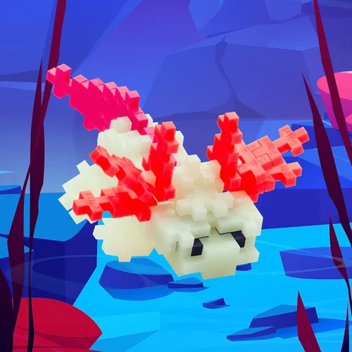 Vista 2 de PLUS PLUS Rompecabezas 3D de Criaturas Marinas Juego de Bloques de Construcción, Figuras de Animales del Océano, Juguetes STEM Divertidos