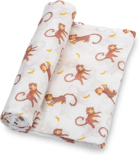 Vista 23 de LollyBanks Manta para Envolver, Mantas de Muselina 100% Algodón para Niños y Niñas, Manta de Recepción para Recién Nacido Grande de 47 x 47