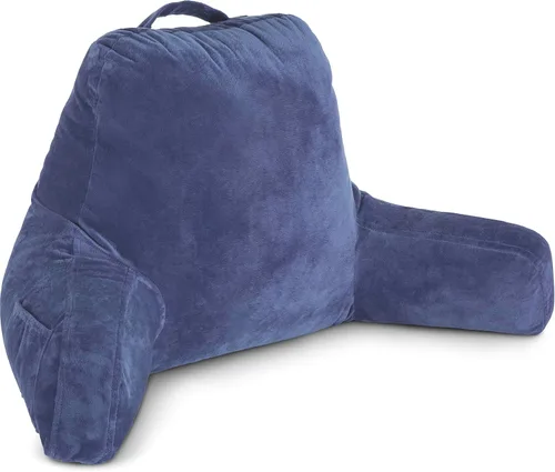 Vista 22 de Almohada Husband Mediana Negra, Respaldo para Niños, Adolescentes, Adultos Pequeños – Almohada de Lectura con Brazos, Altura Ajustable, Espuma