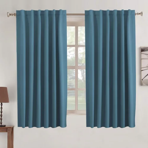 Vista 116 de Turquoize Cortinas Opacas con Aislamiento Térmico Paneles de Tratamiento de Ventanas con Bolsillo para Barra Paneles de Ventana para Ventanas