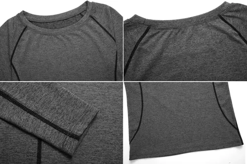 Vista 6 de NELEUS Women's 3 Pack Compression Shirts Long Sleeve Yoga Athletic Running T Shirt