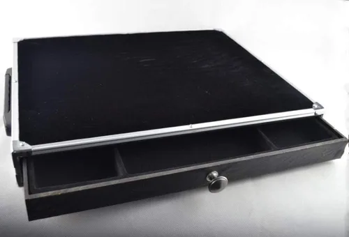 Vista 2 de blue-ther Estuche de primer plano con cajón Maleta de mago Escenario Trucos de magia Caja de transporte Ilusiones Gimmick Accesorios
