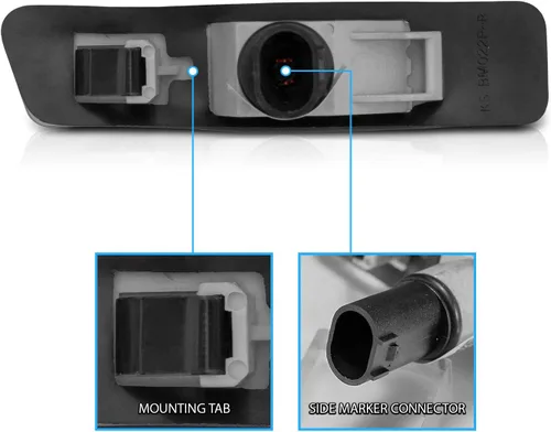 Vista 5 de AmeriLite Par de luces de posición laterales cromadas para BMW E36 Serie 3 1997-1998, lado del conductor y del pasajero