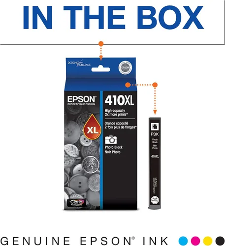 Vista 6 de Epson T410XL020 Premium Negro Alta Capacidad -Cartucho -Tinta y T410 Claria Premium -Tinta Alta Capacidad Foto Negro -Cartucho (T410XL120)