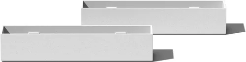 Vista 10 de Veradek Forma Series - Maceta larga de mesa para exteriores Blanco