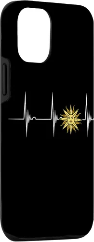 Vista 3 de Funda para iPhone 15 Uruguay Pride Heartbeat EKG Pulse Uruguay Flag Uruguay