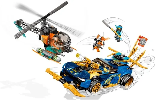 Vista 3 de LEGO Ninjago Jay y NYA's Race Car EVO 71776 Kit de construcción (536 piezas)