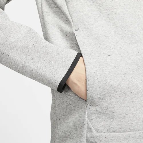 Vista 6 de Nike Sportswear Tech - Sudadera con capucha de forro polar con cremallera completa, Negro Gris
