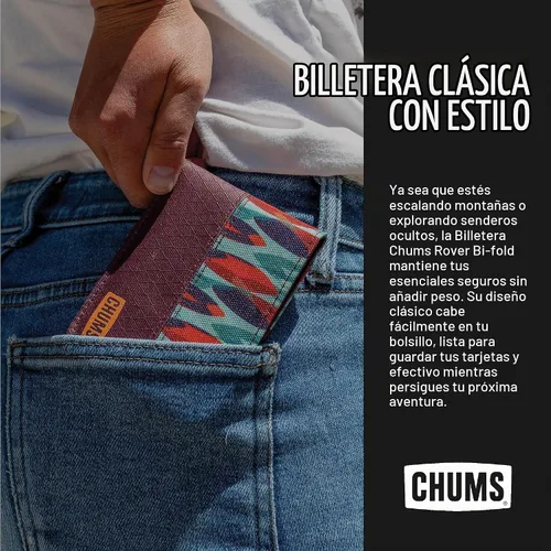 Vista 2 de Chums Cartera plegable Rover, bolsillo frontal delgado RFID, Negro, Classic