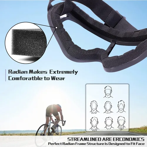 Vista 6 de Paquete de 2 gafas para motocicleta, ATV a prueba de polvo, para esquí, carreras, equitación, todoterreno, impermeable, motocross