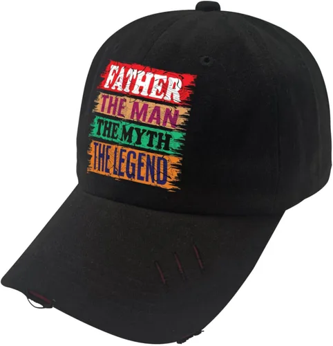 Vista 3 de KEHUASW Father The Man The Myth The Legend Cap Running Hats for Women AllBlack Mens hat Gifts for Him Workout Hats