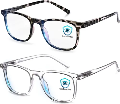Vista 13 de AOSM Lentes de luz azul para hombres y mujeres, gafas de juego antirreflejos, protección UV400, bloqueo de luz azul para aliviar la fatiga ocular
