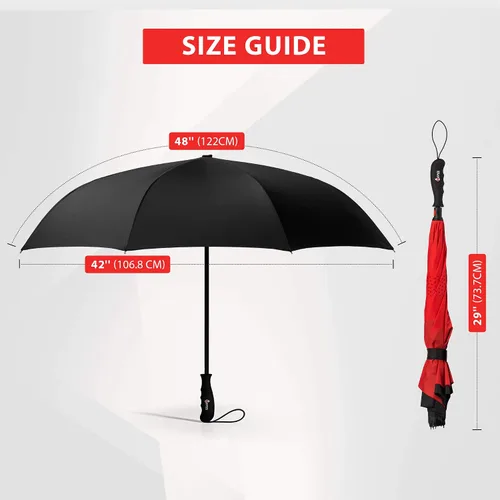 Vista 6 de Repel Umbrella Large Umbrellas for Rain Windproof - Easy Automatic Open & Close, Heavy Duty Reinforced Fiberglass Frame - Portable, Folding, Compact