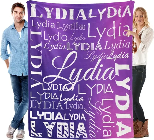 Vista 2 de Manta personalizada con nombre para adultos, manta de franela con nombre para mujeres y hombres, manta personalizada para Navidad, cumpleaños, San