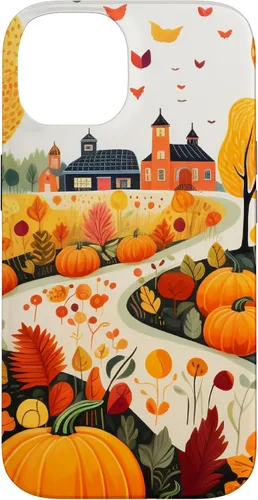 Vista 4 de Fall Leaves Autumn Pumpkin Pattern Autumn Color Foliage Case for iPhone 17
