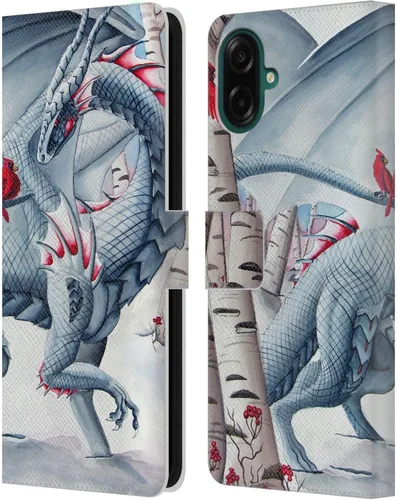 Vista 236 de Head Case Designs Officially Licensed Carla Morrow Galactic Entrancement Dragons Leather Wallet Case Compatible with Samsung Galaxy A07 4G