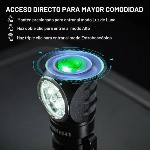 Vista 6 de Sofirn HS41 - Linterna frontal recargable de 4000 lúmenes, luz LED superbrillante