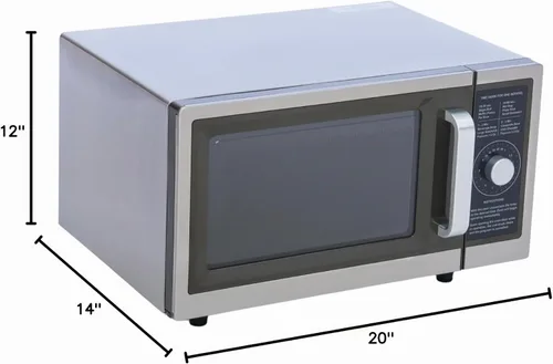 Vista 7 de A-to-Z Supply Microondas comerciales con control de dial, interior de 1 pie cúbico, acero inoxidable, 1000 vatios, aprobado por UL y NSF