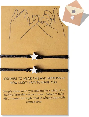 Vista 15 de BOCHOI Pinky Promise Pulseras a Juego a Distancia para Parejas Mejor Amigo BFF Pulsera de Amistad Madre Hijo Hija Niño Niña Él Ella Novia Novio