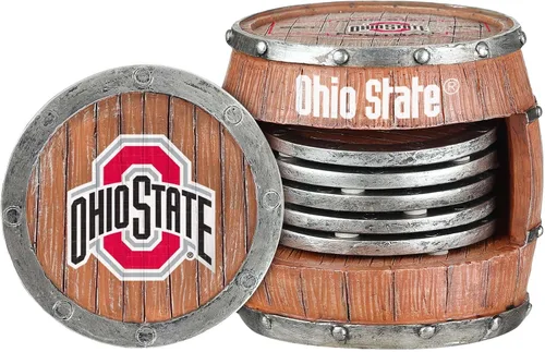 Vista 18 de FOCO NCAA College Team Logo 5-Pack Barril Bebida Bebida Coaster Set