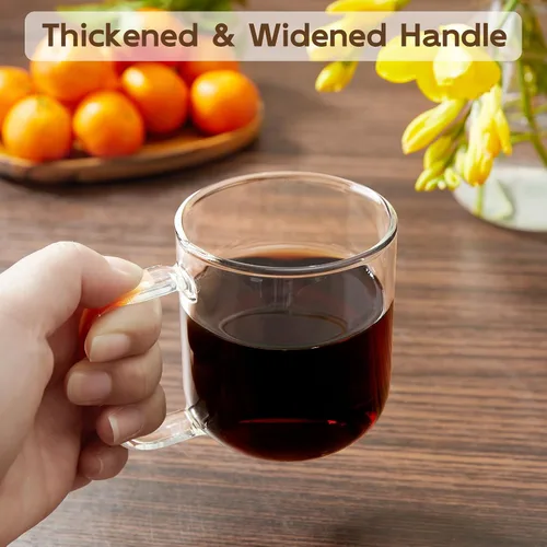 Vista 7 de Glass Coffee Mugs, 20 oz Ice coffee cups&Glass Coffee Mugs, 8 oz iced coffee cups