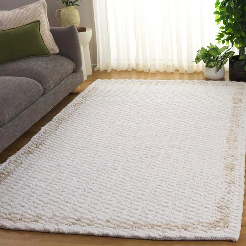 Vista 11 de SAFAVIEH Natura Collection Runner Rug - 2'3" x 8', Beige & Ivory, Handmade Wool, Ideal for Living Room, Hallway, Foyer, Bedroom (NAT713B-28)