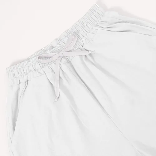 Vista 4 de Pantalones largos casuales de lino para hombre pantalones casuales sueltos ligeros pantalones casuales de verano yoga y playa