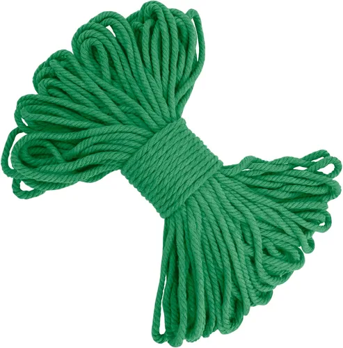 Vista 36 de Cuerda de macramé de 0.197 in x 22 yardas, cuerda gruesa de hilo de algodón natural, cuerda de colores para colgar plantas de macramé, para colgar