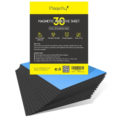 Vista 10 de Magicfly Hojas magnéticas adhesivas de 8 x 10 pulgadas, paquete de 15 hojas magnéticas flexibles con respaldo adhesivo para fotos, manualidades