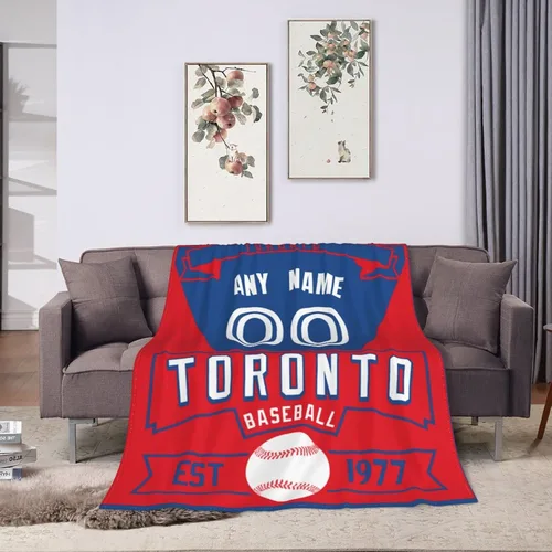 Vista 13 de Manta personalizada para cama, regalo para fanáticos del béisbol, manta de forro polar para invierno y verano, manta personalizada con nombre