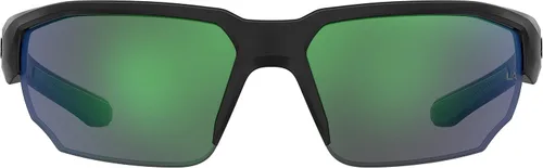 Vista 3 de Under Armour Gafas de sol estilo envolvente Blitzing para hombre, marco negro, lente verde, NegroVerde