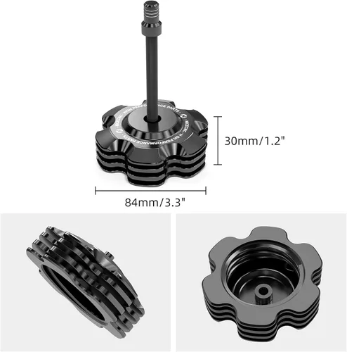 Vista 6 de NICECNC Tapa de combustible de gas negra con tubo de ventilación compatible con Yamaha Raptor 700 700R, Grizzly 125 TTR110 TTR125LE, repuesto