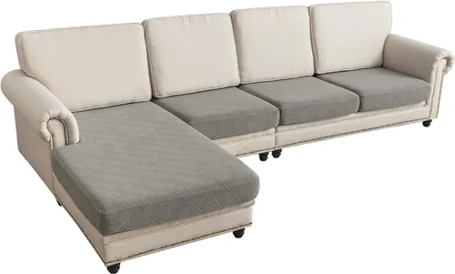 Vista 10 de Funda de sofá seccional de 3 piezas para sofá seccional en forma de L, protector elástico de muebles para sofá seccional izquierdo o derecho