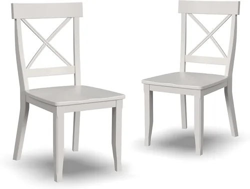 Vista 8 de Home Styles - Par de sillas de comedor clásicas de color negro y roble, con construcción de madera maciza, acabado de roble de cabaña, respaldo